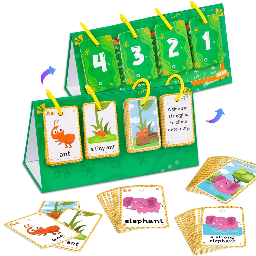 

104 Word Phrase Desktop Educational Cards English Cards Spelling Games Alphabet Cognition Matching Fun Useful Engaging