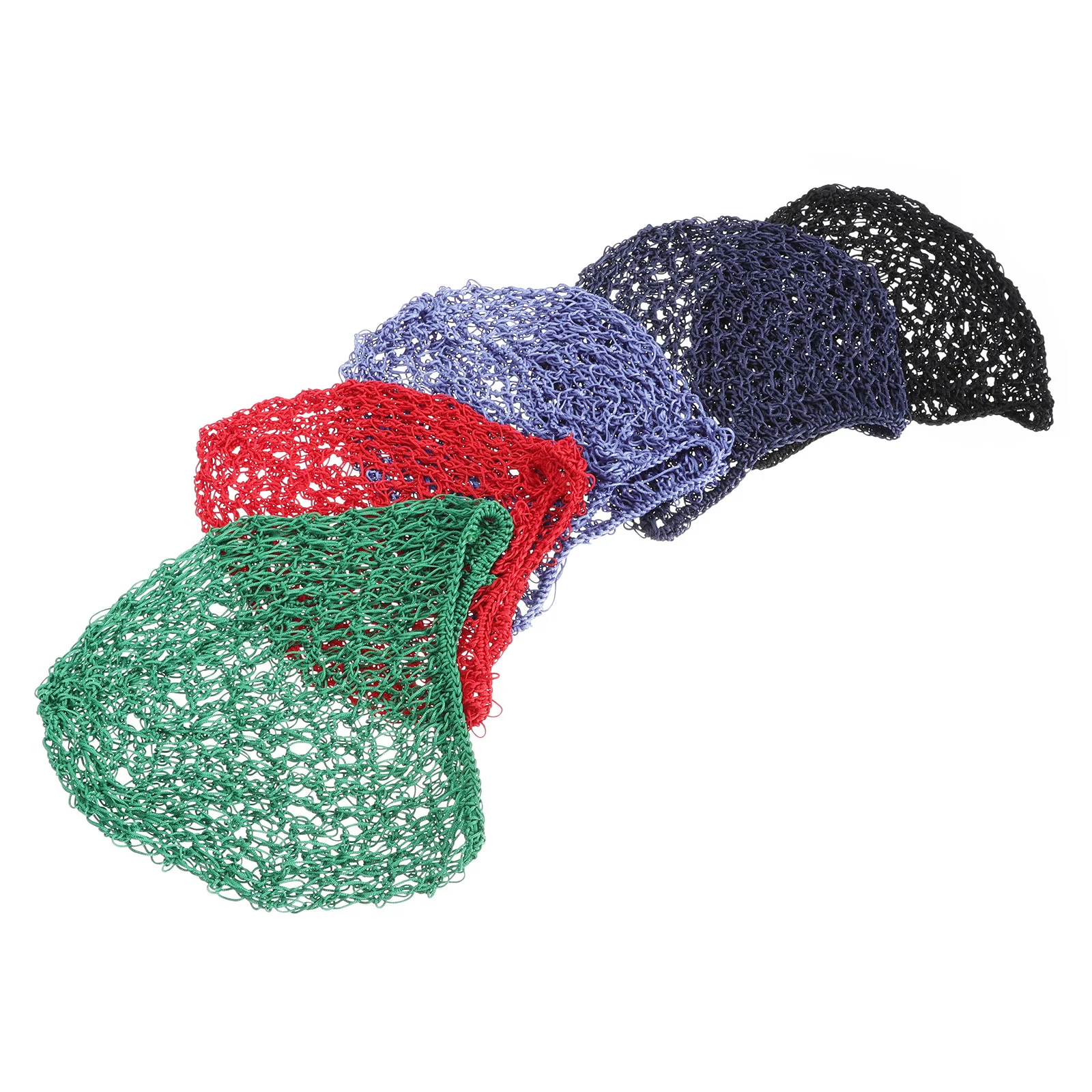 

5 шт. удобная сетка для волос, вязаная крючком, многоразовая для длинных натуральных вьющихся волос, косички, защита сна, легкий, растягивающийся