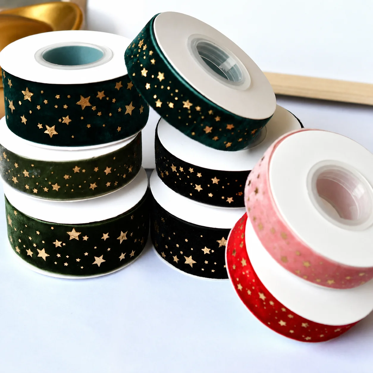 5 Yards/Roll 2.5cm Christmas G - Velvet Ribbon Roll review and price