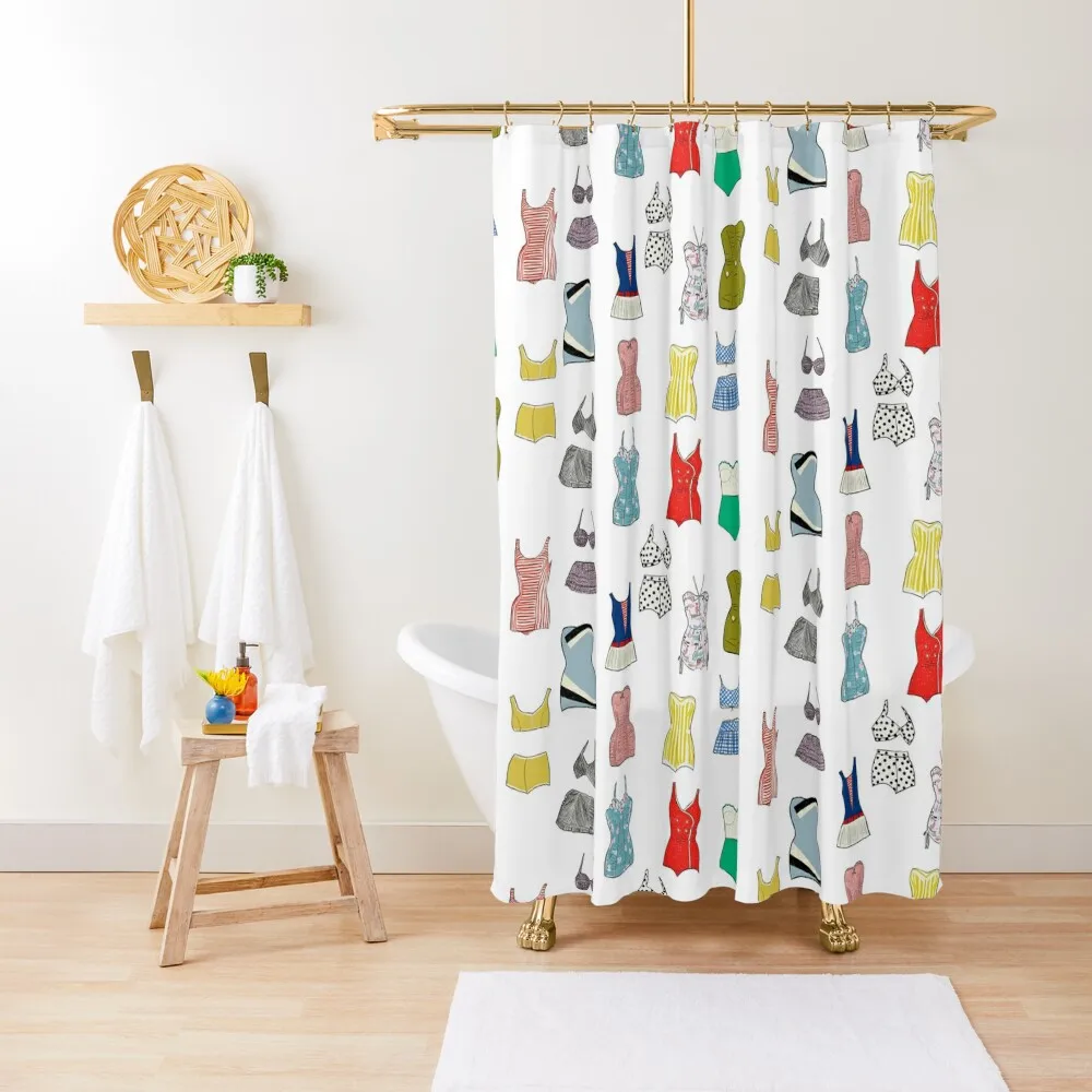 

Vintage Bathing Suits Shower Curtain Curtains For Bathroom Shower Bathroom Shower Bathroom Decor