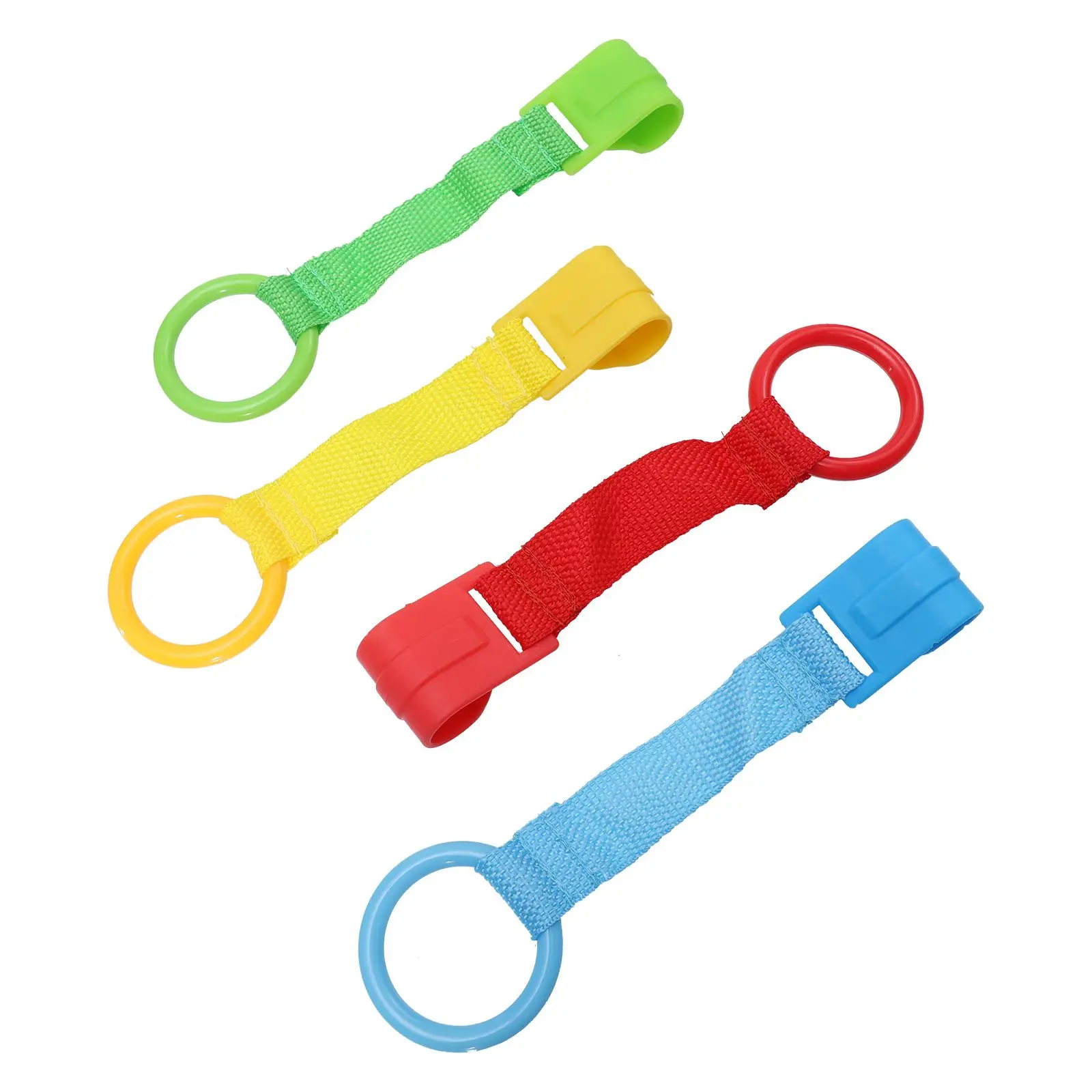 4 Pcs Baby Pull Ring Plastic H Learning St Nursery Cot Rings Toddler Bed Crib Safe Smooth Infant Rings