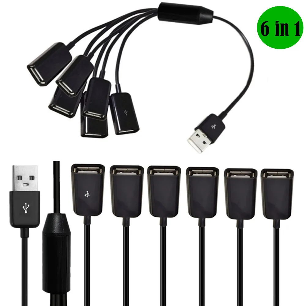 USB charging cable 2.0 data car/car/power connection cable computer USB2.0 one point six USB 2.0 AM/6 * AF 0.5M;