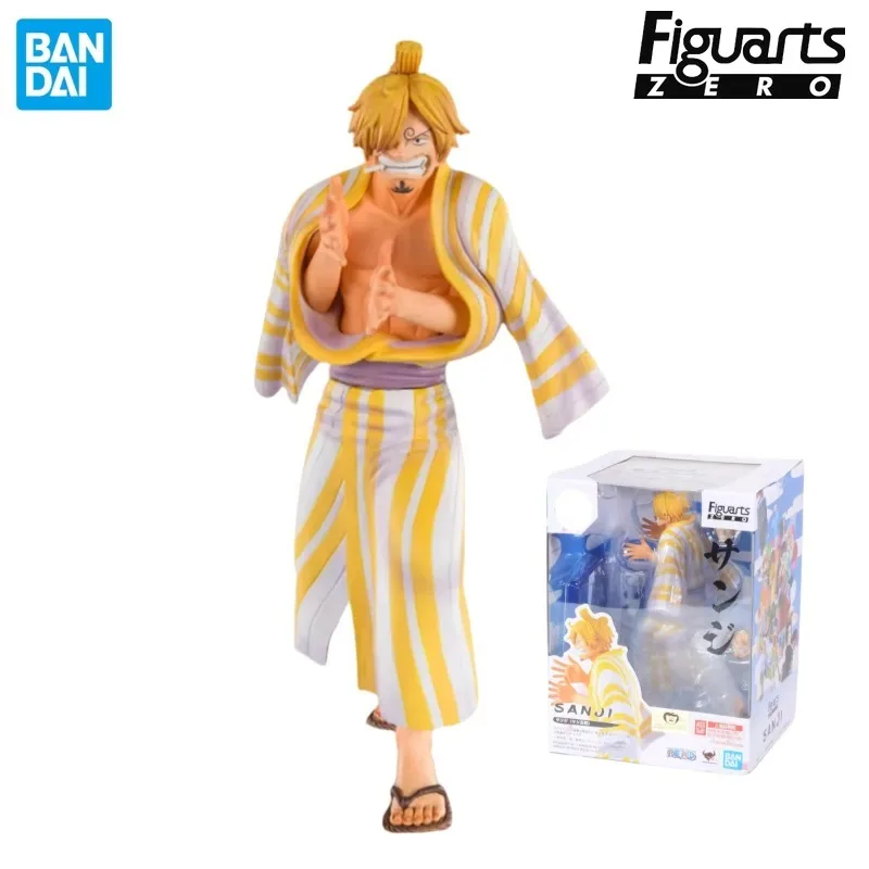 In Stock BANDAI Original Figuarts ZERO ONE PIECE Vinsmoke Sanji Wano Country Sangoro Anime Figure Birthday Present Toy Gifts