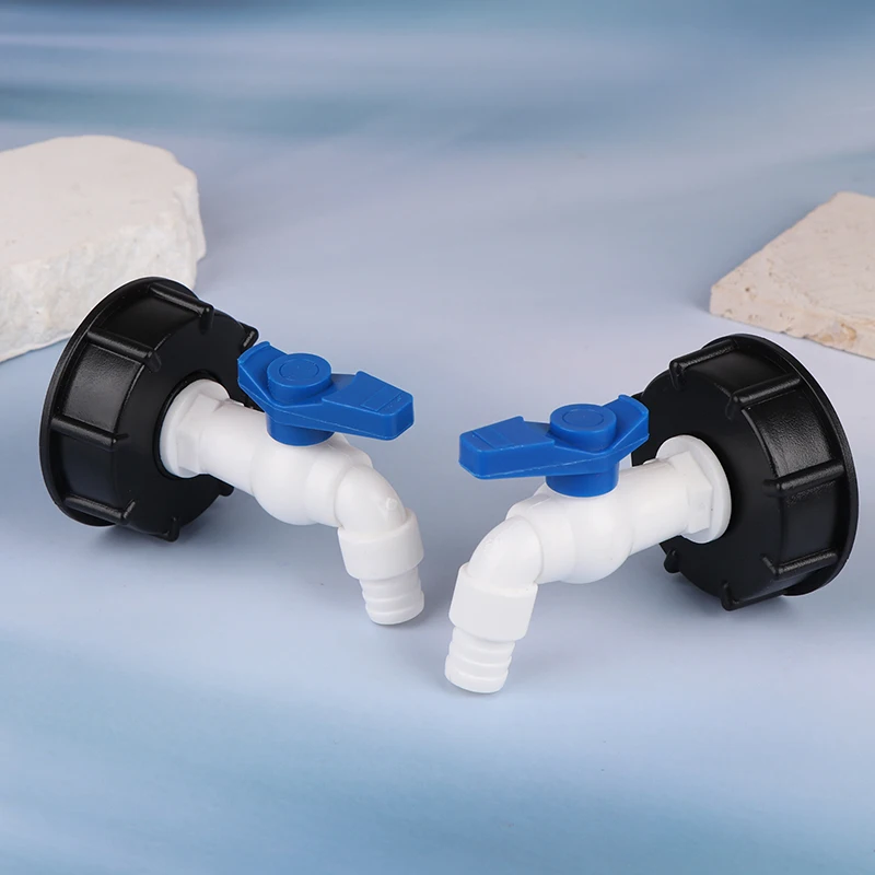 

IBC Tank Adapter 1/2 3/4 Inch Plastic Tap Replace Valve 60mm Coarse Thread Import Garden Water Connector Drain Adapter