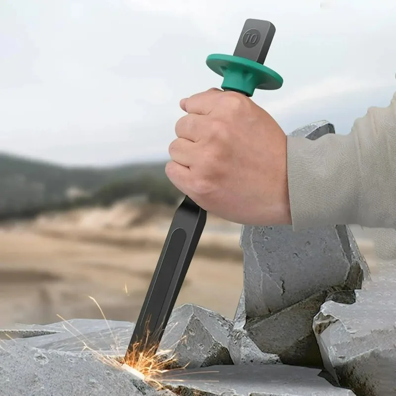 평평한 끌 콘크리트 도구 6/8인치 끌 머리 시멘트 돌 분리기 크롬 바나듐 강철 석공 끌 평평한 삽 나무 절단기