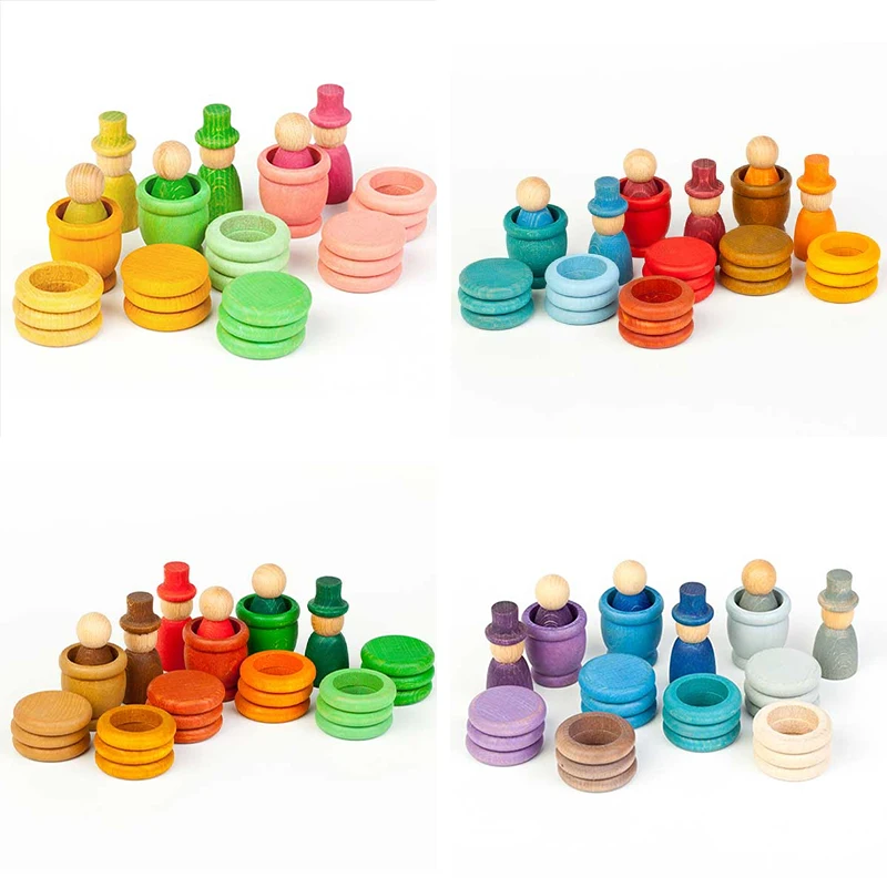 

Season Figure Peg People Play Set Pretend Play Color Sorting Toys Spring Summer Autumn Winter Montessori Educational Toys Gift