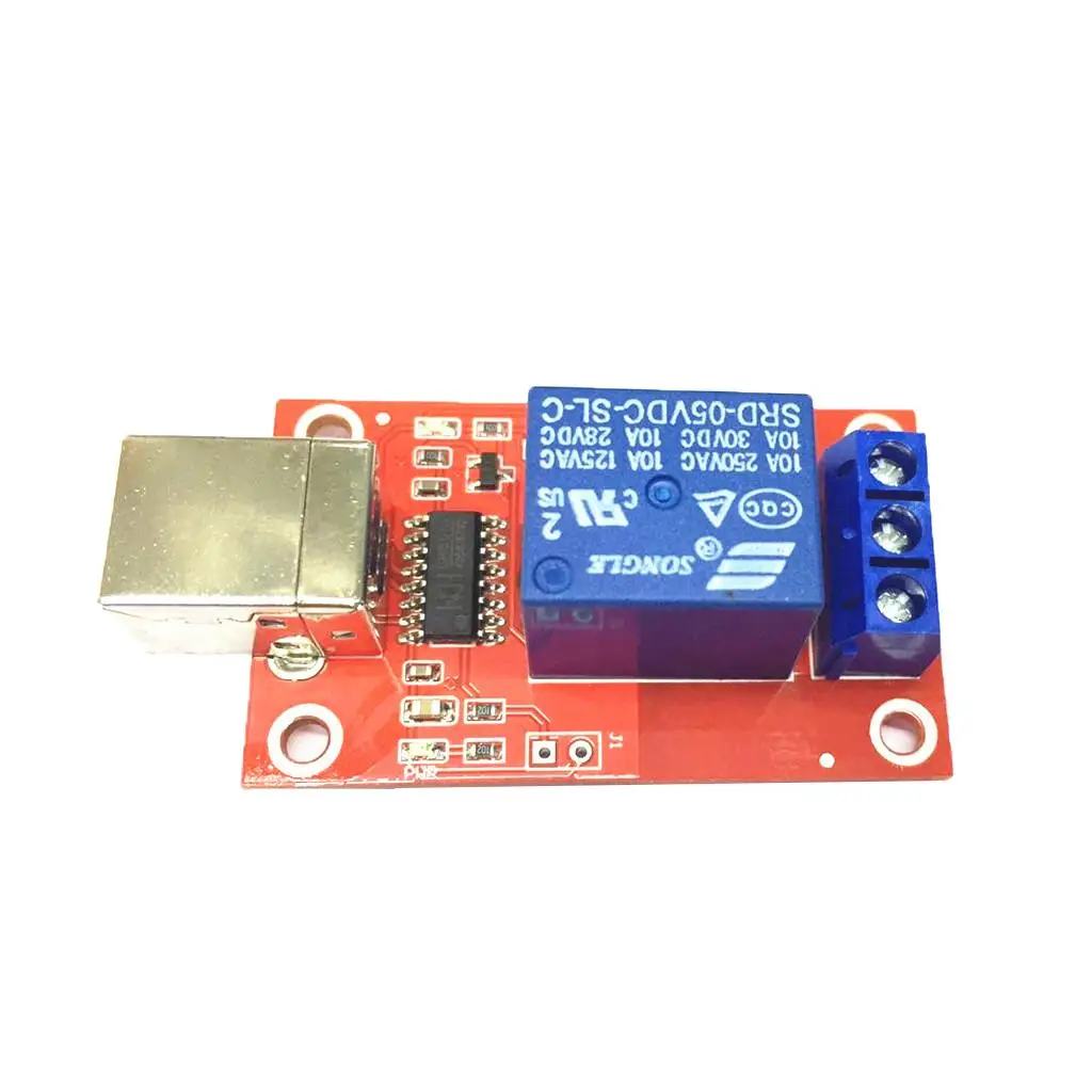 1 Channel USB Relay Module 5V Power Relay Board HID Control Digital Overload Relay for Computer Automation