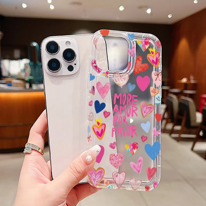 Fundas Móvil Corazón Transparente - Top Ventas Recomendado