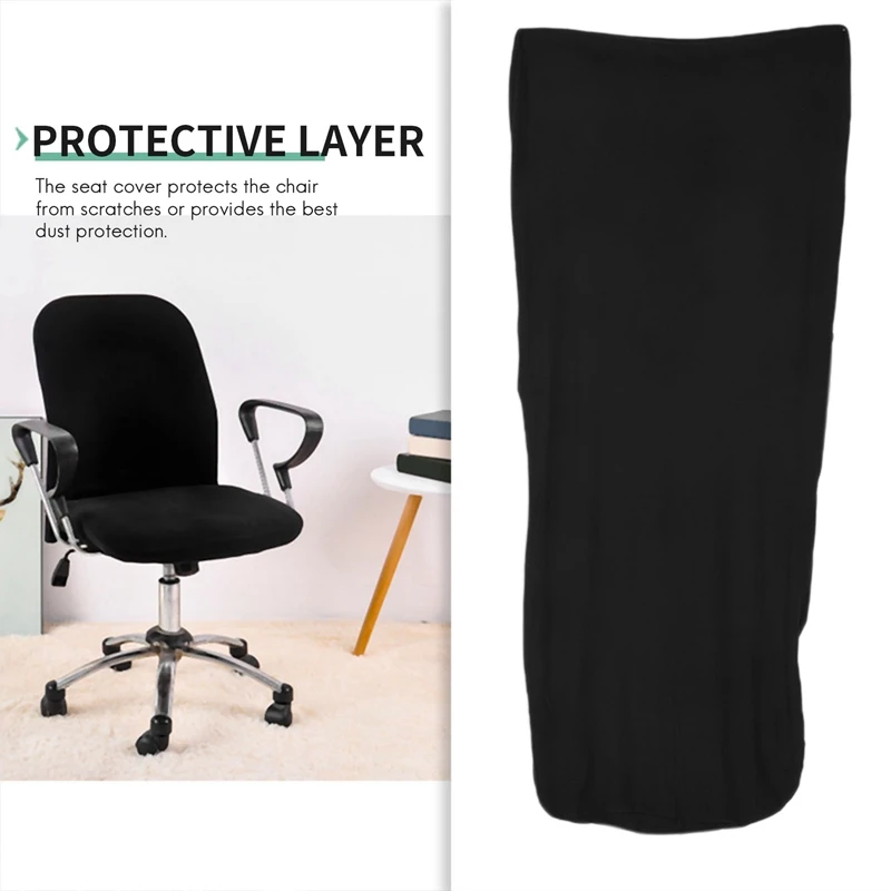 AA49 housse de siège d'accoudoir de bureau une pièce housse de chaise élastique rotative protection de fauteuil d'ordinateur (housse de siège uniquement)