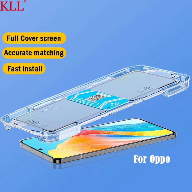 One-click Installation kit Tempered Glass For OPPO A58 A78 A38 A18 A98 A80 A60 A59 A79 A17 A77 A57 A55S A54 Screen Protectors