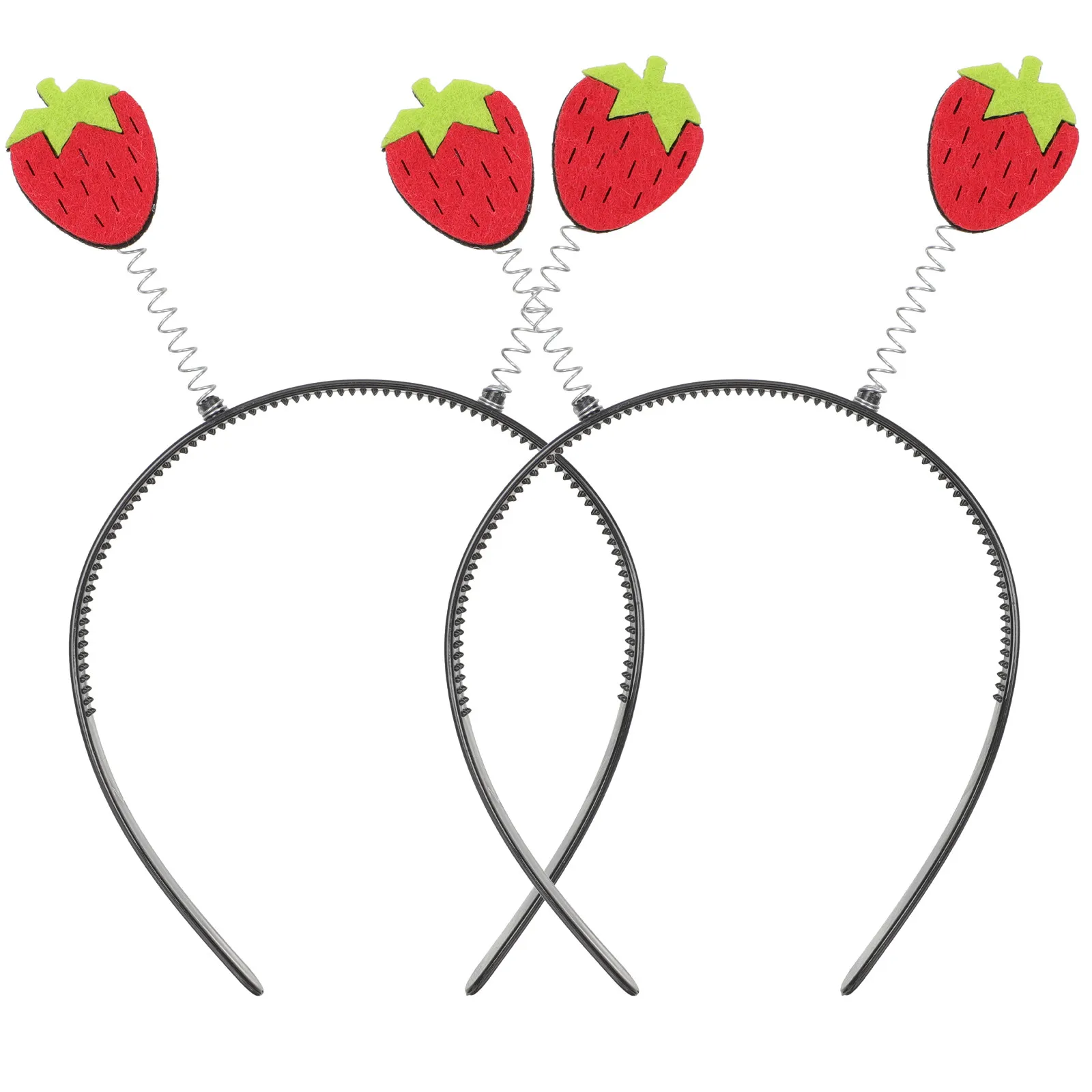 

2Pcs Strawberry Headband Lovely Fruits Hairband Hair Accessories for Christmas Cosplay Birthday Party