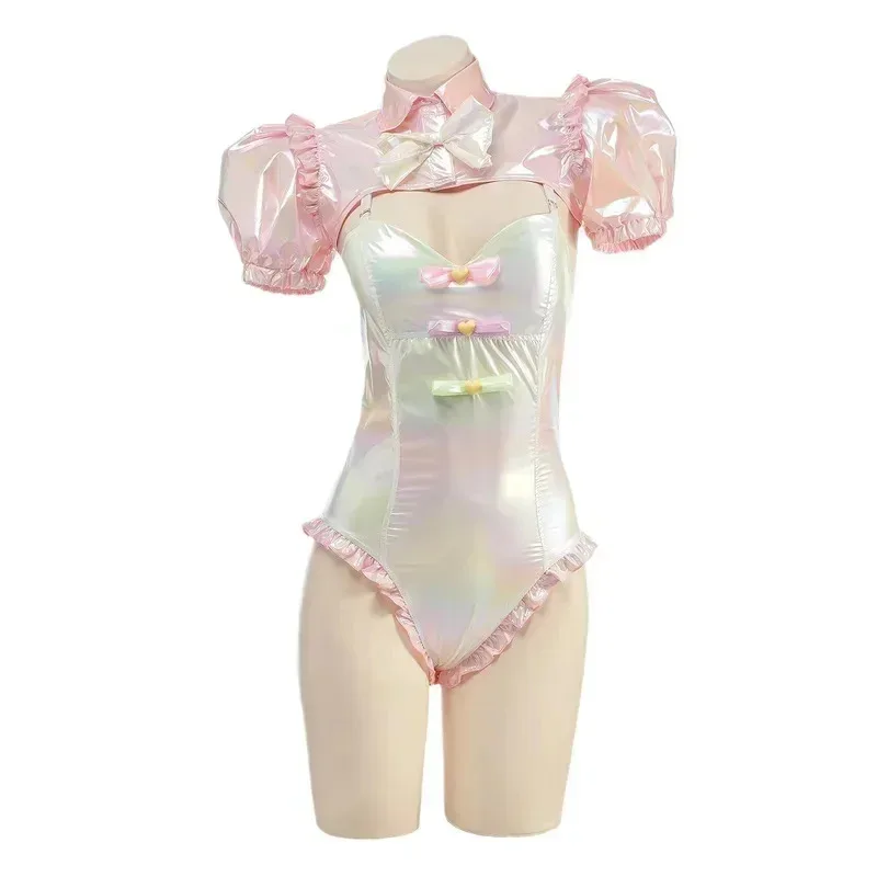 

HAni 2025 Anime NEEDY OVERDOSE KAngel Cosplay Costume Women Sexy Leather Bodysuit Bunny Girl Pink Jumpsuit Halloween C ☆★ww