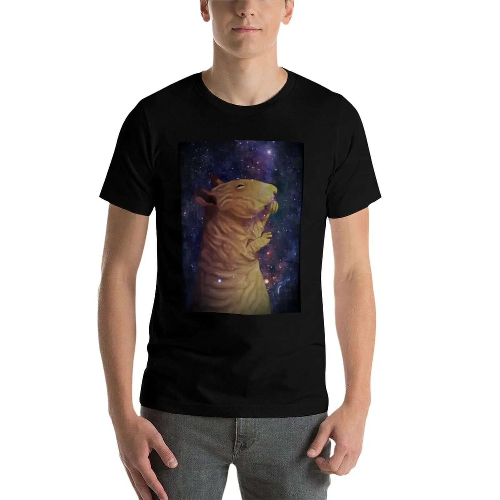

Sleeping hairless rat T-Shirt man t shirt cotton t shirts designer cotton t shirts high quality T-Shirt