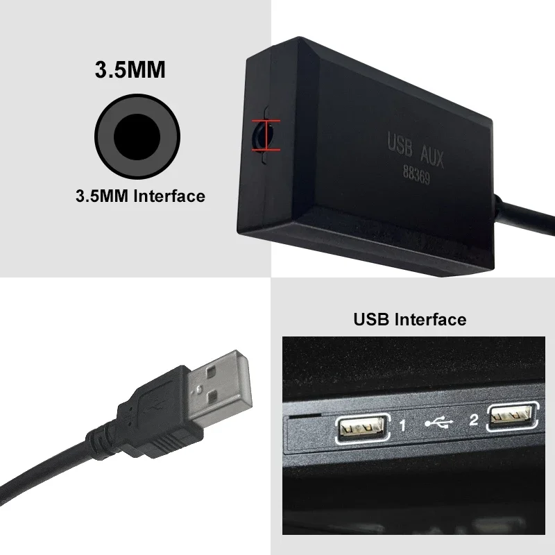 AUX to USB Adapter for Mercedes Benz NTG 5.0 / 5.1/5.5/6.0  System Audio Input Output Converter Aux Activator