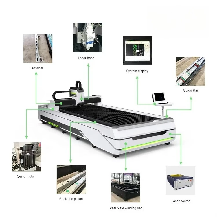 Dowell 8000W 6000W 3KW 3000W Metal Steel Aluminum Sheet CNC Raycus Fiber Cutting Machine Cutter Equipment