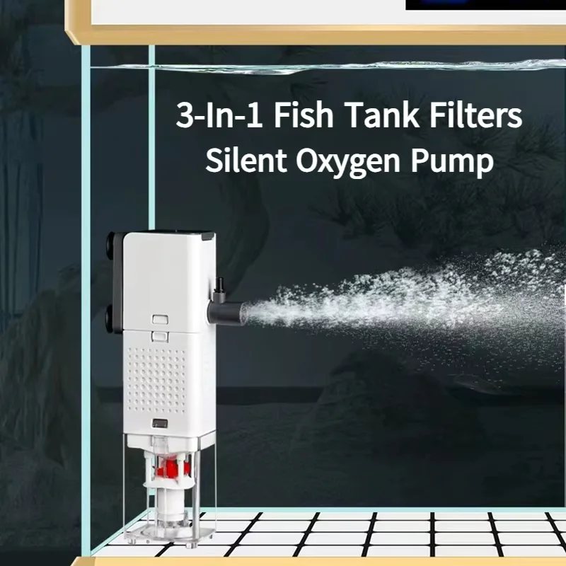 

3-In-1 Fish Tank Filter Pump Fish Tank Filter Circulation System Aquarium Silent Water Circulation Filters Aquariums Accessories
