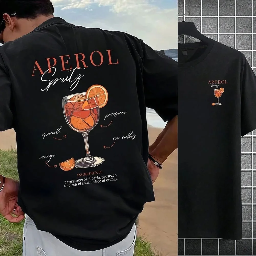 

Модная мужская летняя новая удобная дышащая футболка в полоску с круглым вырезом и принтом, повседневная уличная футболка