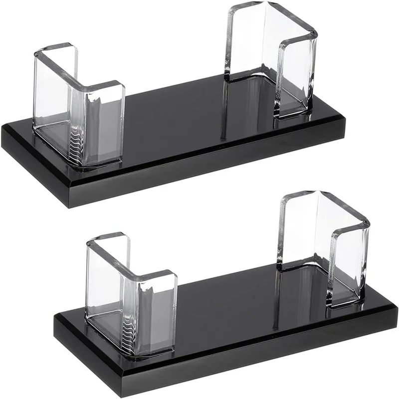 Acrylic Business Card Holder For Desk, 2 Pcs Desktop Business Card Holder Acrylic Name Card Display Stand Organizer