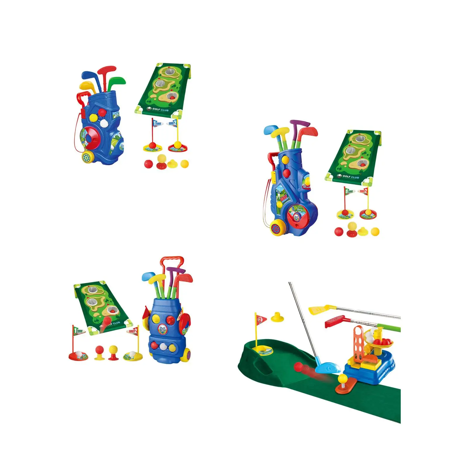 Kids Golf Set Sport Toys Educational Putter Indoor Outdoor Practice Holes Kids