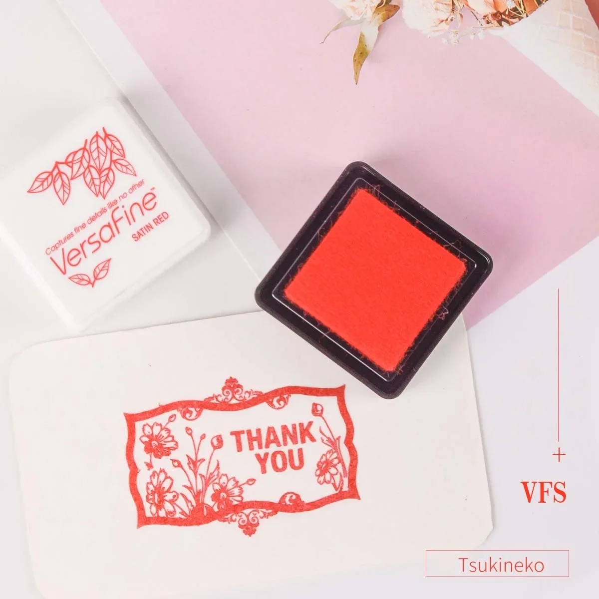 11Pcs /Set Japan Tsukineko VersaFine Inkpad Small Rubber Stamp Quick-drying Ink