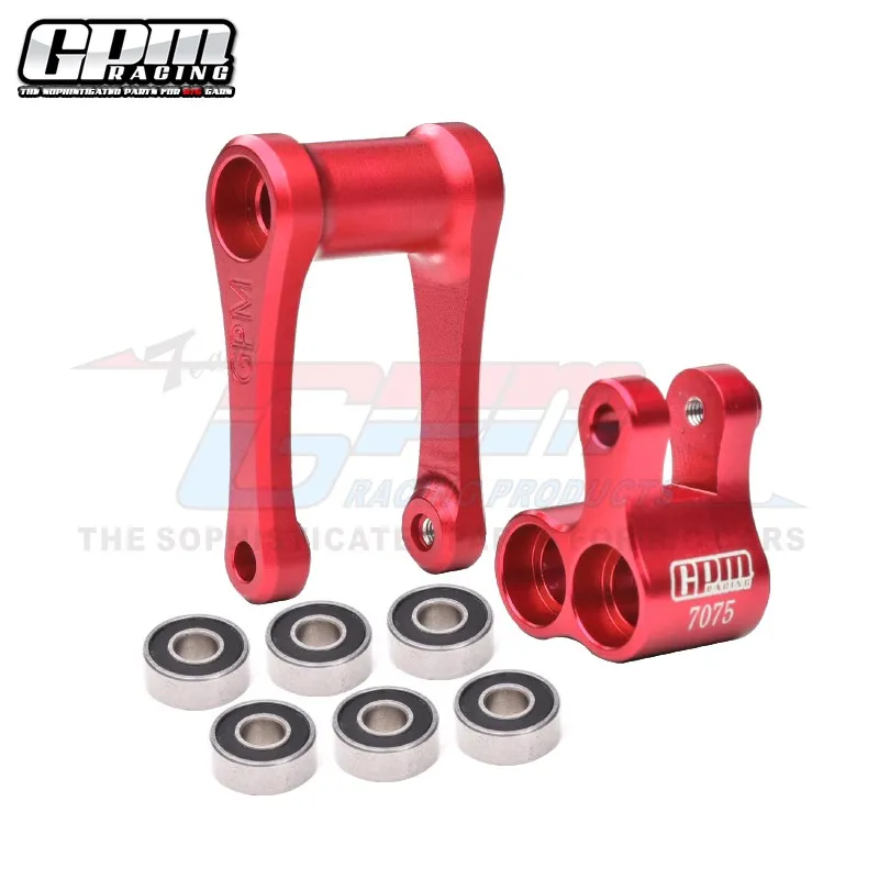 GPM 7075 CNC-nudillo de aluminio y varilla de tracción LOS264001 para LOSI 1/4 promoto-mx motocicleta