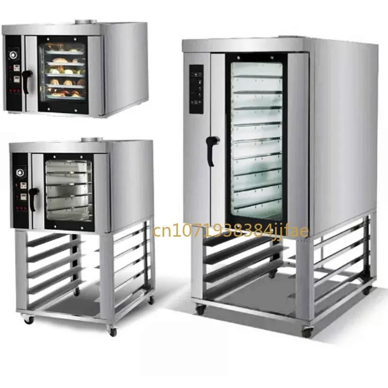Horno de convección de sartén Industrial, horno de Gas para hornear, Horno de convección con función de vapor, 12 bandejas
