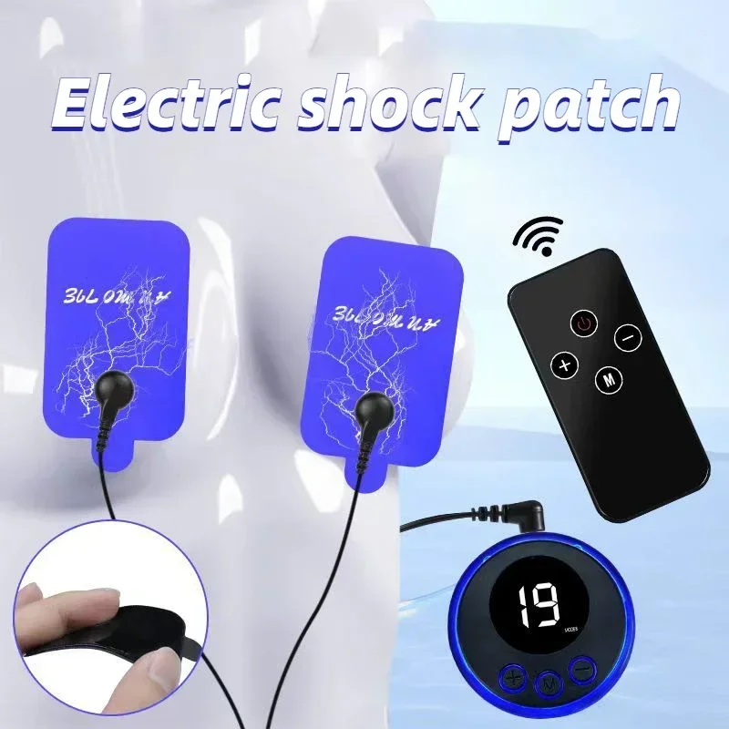 Parche de descarga eléctrica multimodo para pezón, estimulador de clítoris y ano, fisioterapia, masaje de senos, masturbador de pene masculino, juego sexual 18 +