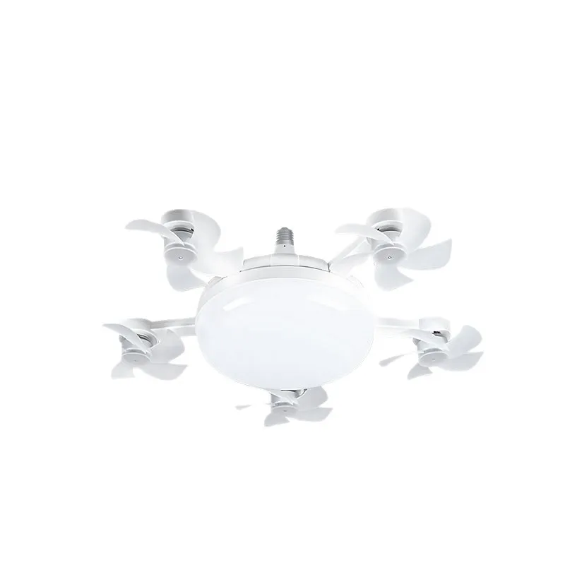 

Popular five-leaf screw fan light foldable drone small E27 ceiling fan light restaurant light bulb fan