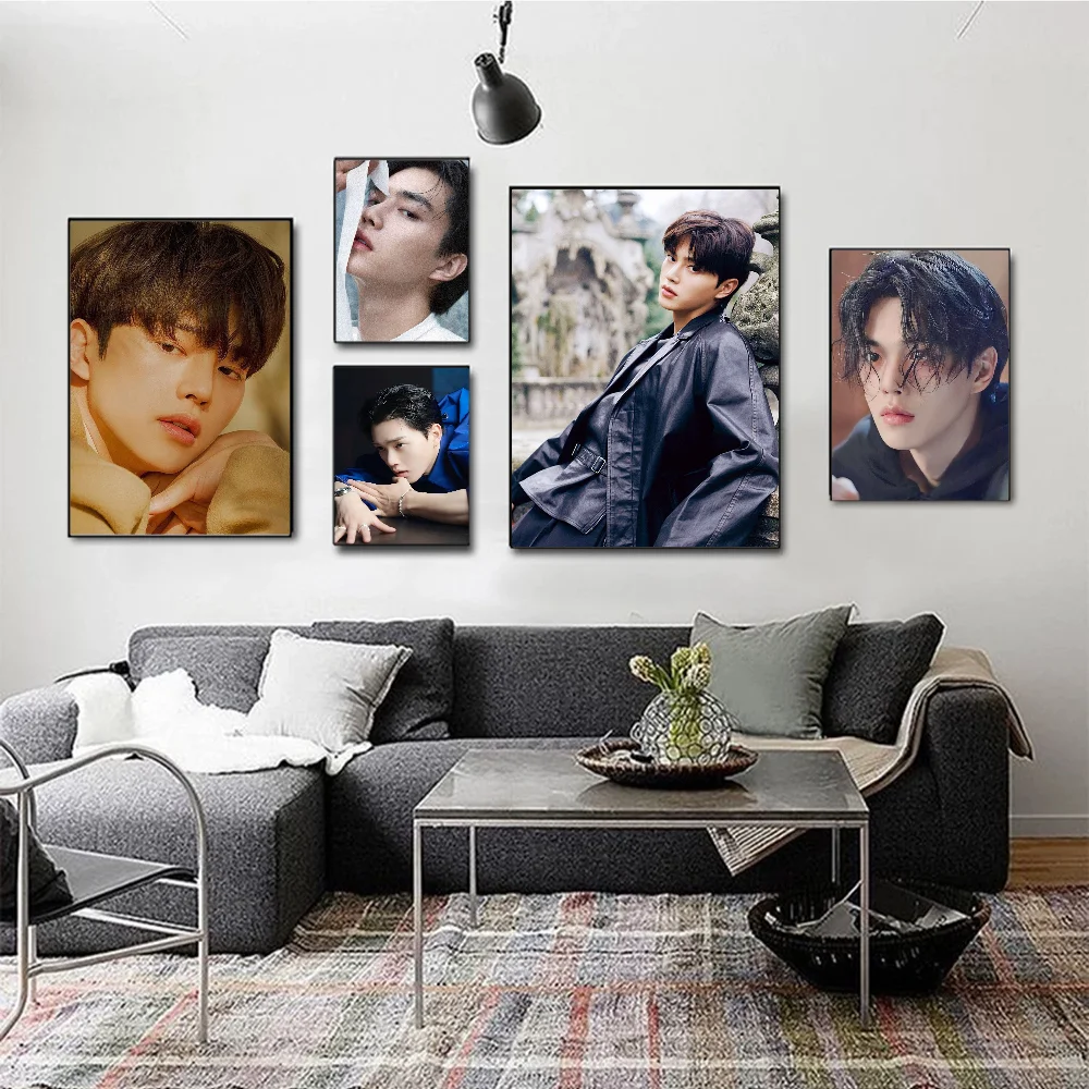 Custom Song Kang KPOP Self-adhesive Art Poster Fancy Wall Sticker For Living Room Bar Decoration Vintage Decorative Painting