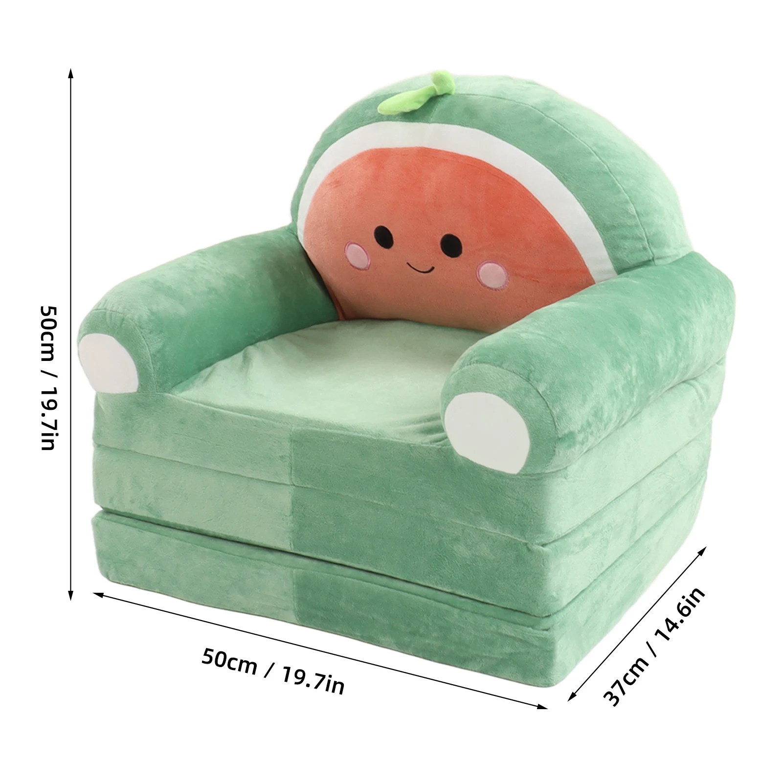 Cartoon Foldable Kids Sofa Kids Foldable Sofa Bed Humanize Washable Wide Armrest Comfortable for Living Room Children Foldable