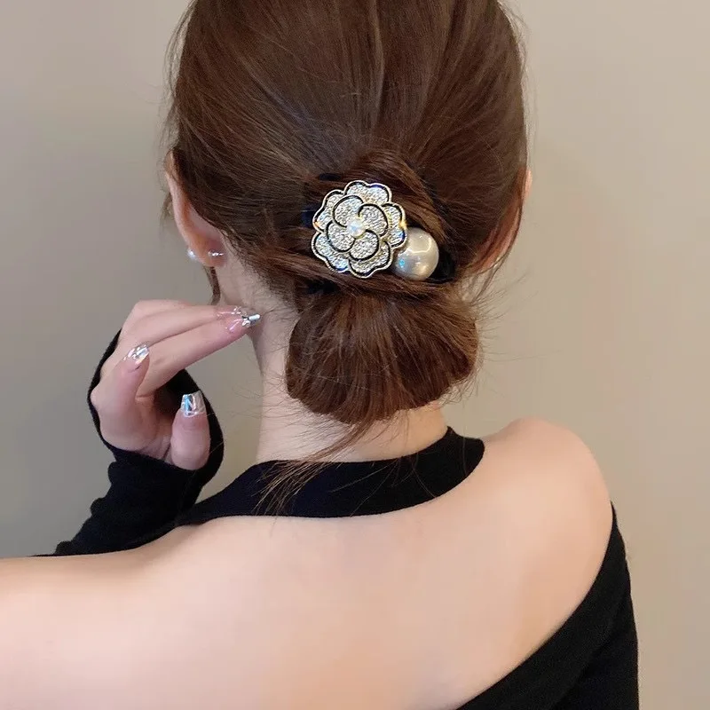 2/1 Stück/Set elegante Haarbänder mit Diamanten besetzte Blumenmuster, helle Haarbänder im Y2K-Stil, perfekt als Valentinstagsgeschenk – Detail 3