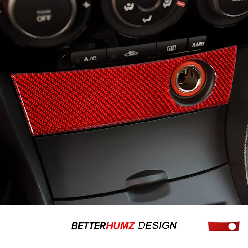 Für Mazda 3 Axela 2004-2009 Carbon Fiber Center Konsole Elektronische Zigarette Leichter Abdeckung Trim Aufkleber Auto Innen Zubehör