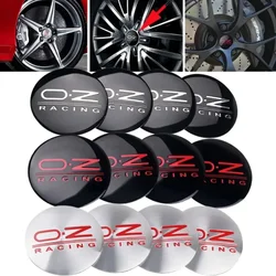 4PCS 56MM OZ Emblem Car Wheel Center Hub Caps Stickers For NISSAN Audi Mazda Honda Tesla Lexus Chevrolet Hyundai