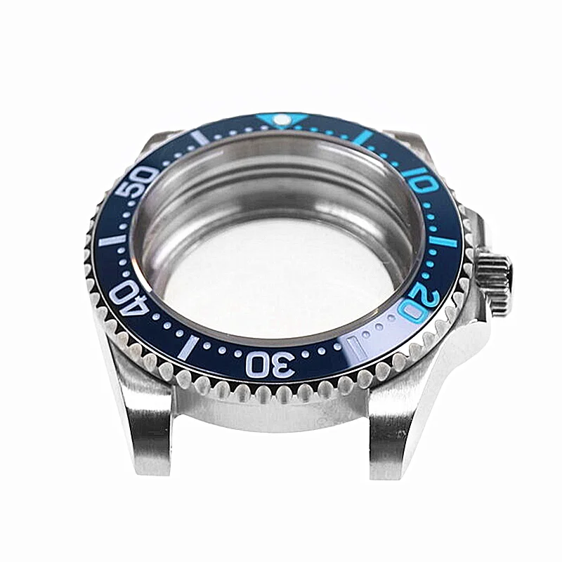 New 40mm Diving Sapphire Crystal 316l Steel With Ceramic Bezel Insert Watch Case For Nh35 Nh36 Nh34 Automatic Movement Mod Parts