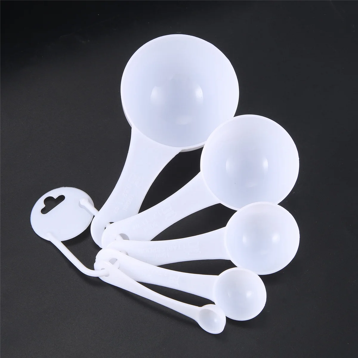 RIRI Lot 5 قطع 100 مل / 50 مل / 15 مل / 5 مل / 1 مل موزعات ملاعق قياس بلاستيكية.