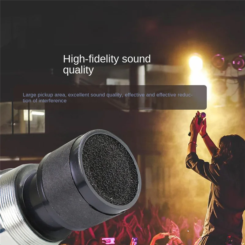 

B63B-Professional Condenser Mic Silver Plastic Wired Microphone KTV Singing Stage Performance