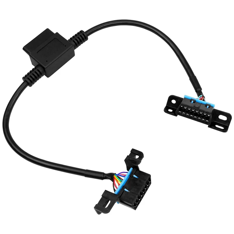 60Cm 16 Pin Right Angle Universal OBD2 Splitter Y Open Cable For GPS Tracker Device Car OBD Interface Conversion Cable