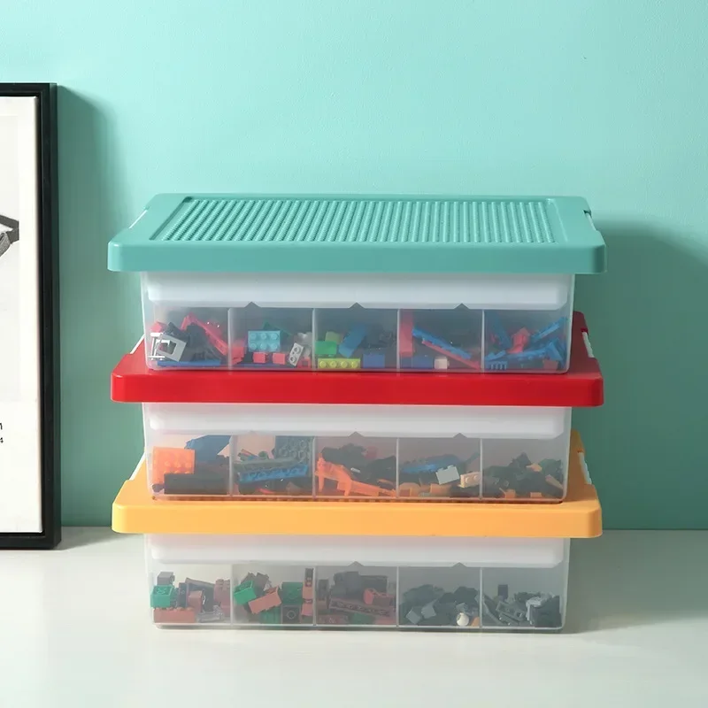 Small Particle Building Block Storage Box Divided Compartments Kids Toy Parts Desktop Organizer Plastic Container Home Supplies