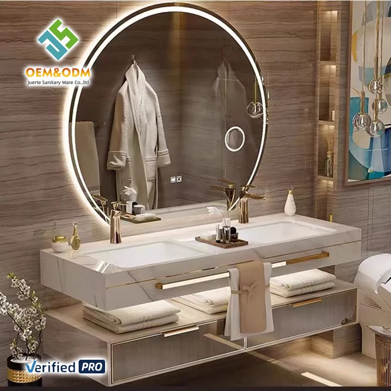 Bathroom Vanities with Table Desk Cabinet Panel Mirror Sink Faucet for Bedroom Dining Customizable