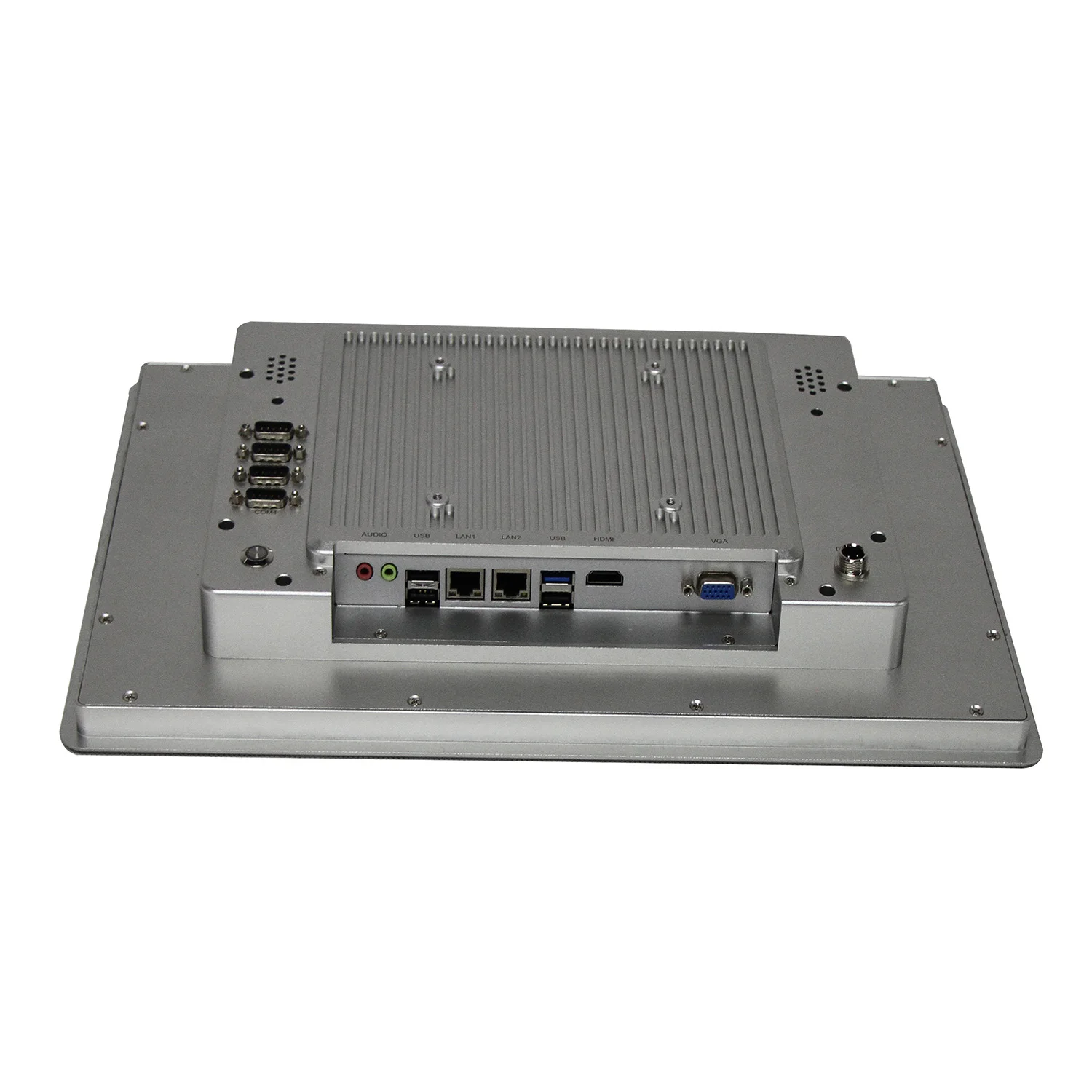 لون فضي عالي الأداء 12 - 21.5 بوصة لوحة صناعية بدون مروحة كمبيوتر شخصي Win7/10/Linux J1900/I3 I5 I7 CPU