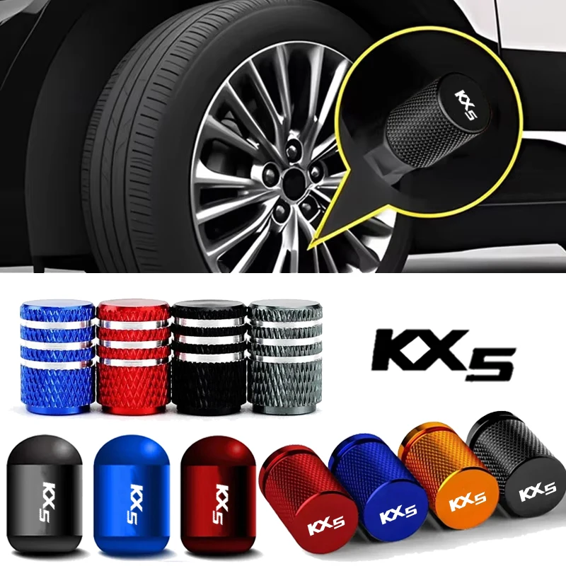 4PCS Car Wheel Tire Valve Protection Caps Decoration for KIA KX5 Logo K1 K7 KX3 Morning PICANTO Anti Dust Stem Cover Accessories