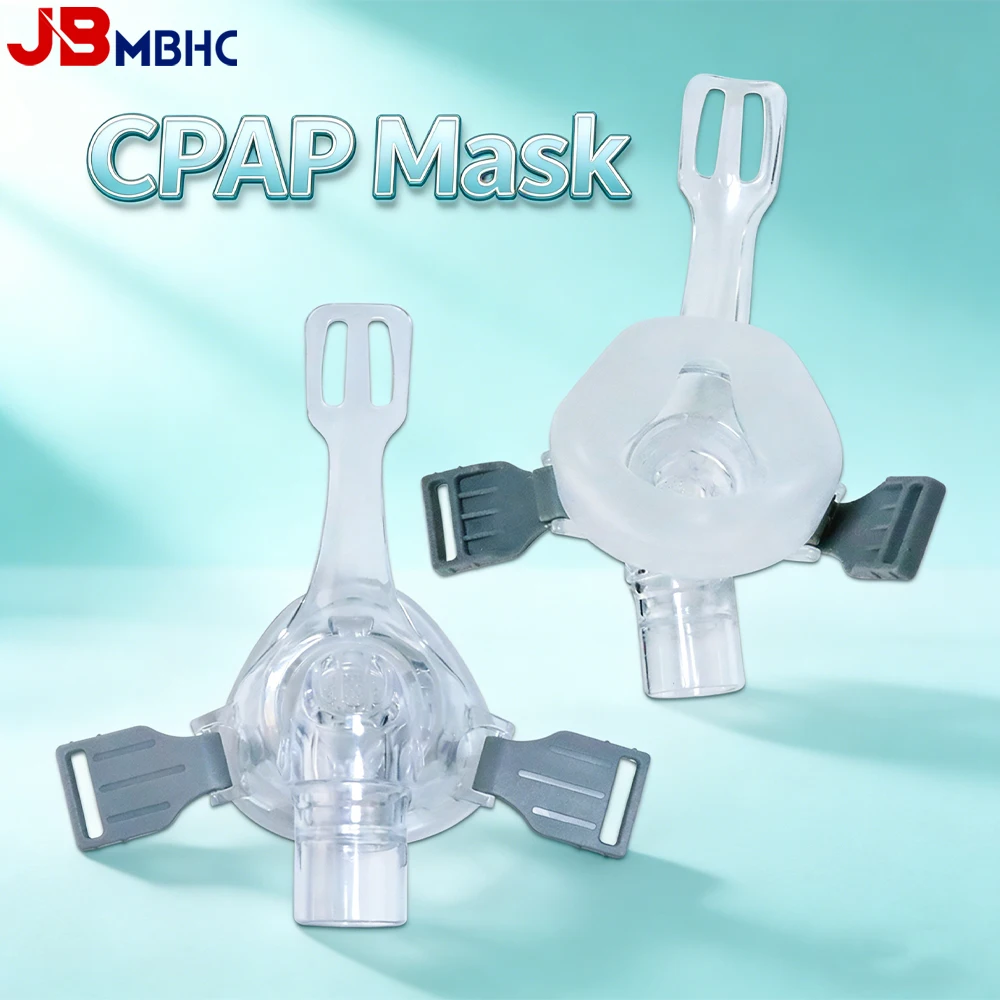 Reusable Nasal CPAP Mask Soft CPAP Mask with Comfort Full Face Cover Anti-Snoring Replacement Mask Cushion for Most CPAP Machine