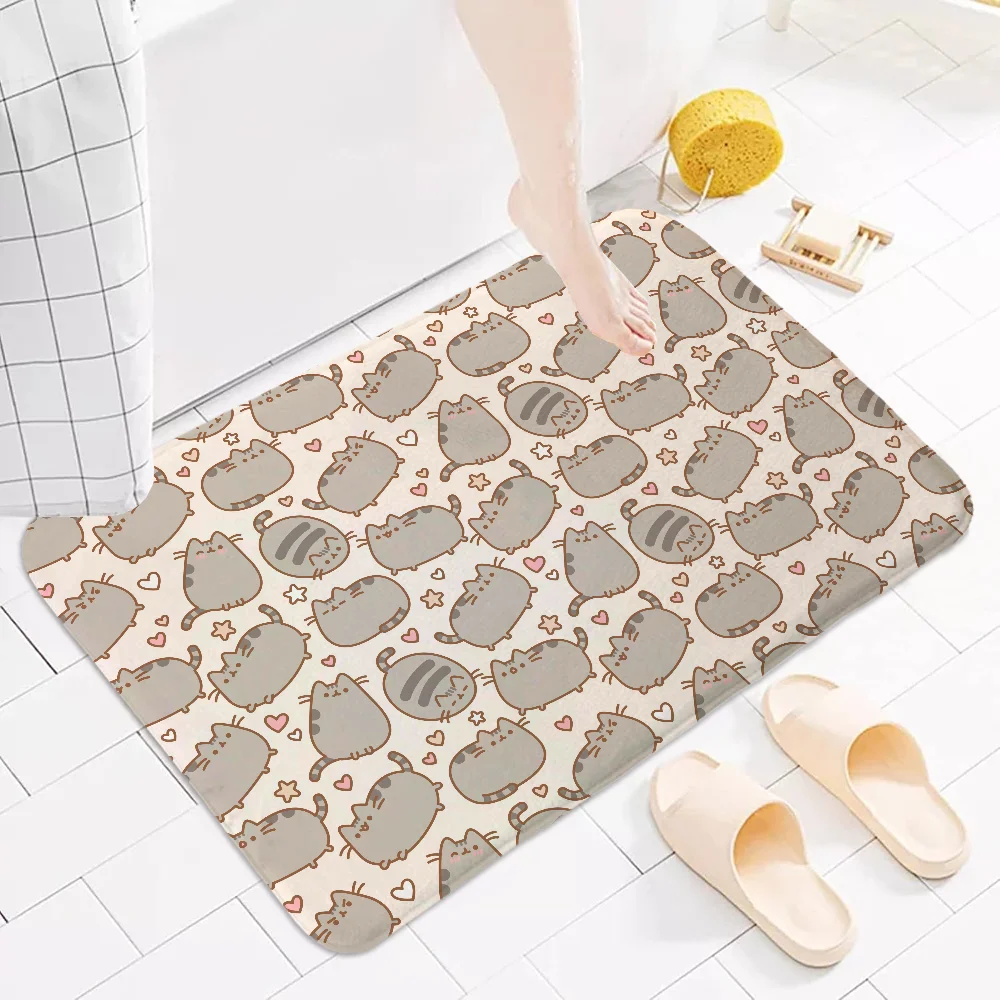 Bath Mat Rug Bathroom Foot Mat Non-slip Mat Small Floor Mats Door Mat Pusheen Carpets Kitchen Carpet Rugs Doormat Entrance Door