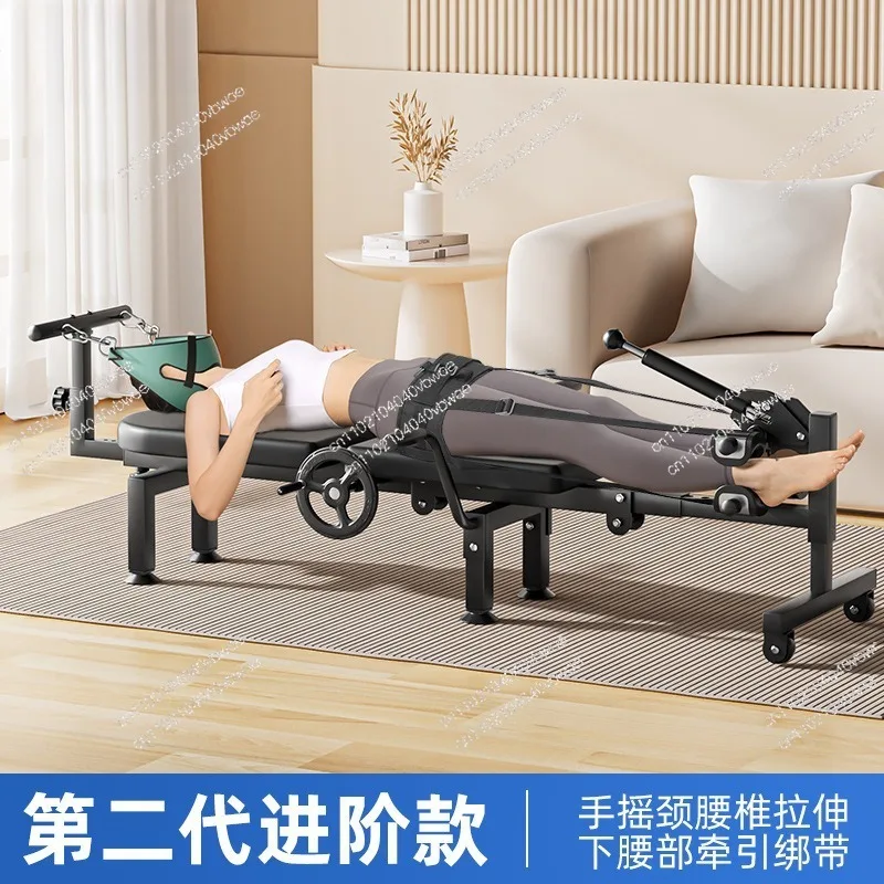 Lumbar Stretcher Spine Column Traction Artifact Medical Home Height Increase Height Fitness