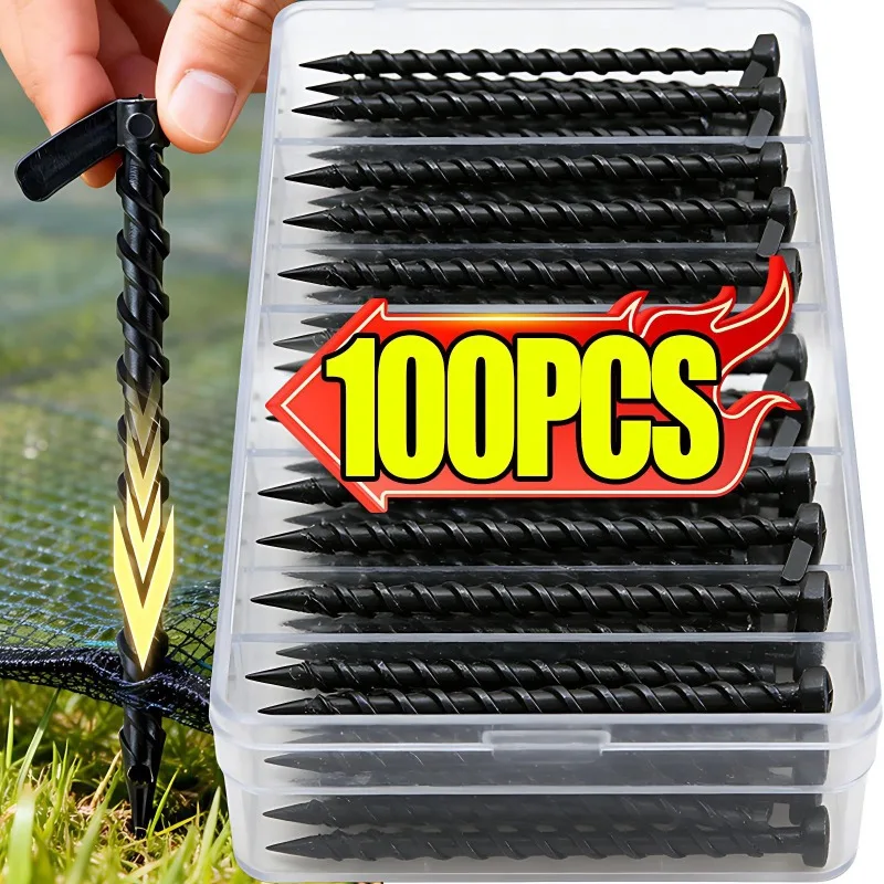 

Многофункциональные земляные колышки-скобы из прочного черного полипропилена для ландшафтного дизайна, садовых и сельскохозяйственных сеток, для борьбы с сорняками