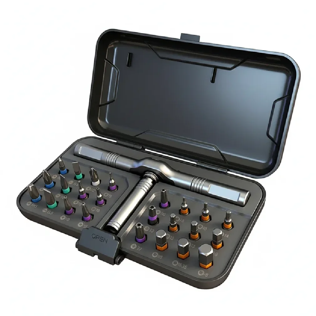 

24 in 1 Magnetic Screwdriver Set Magnetic Compact and Portable Ratchet Screwdriver with Reversible High Torque Drive Handle