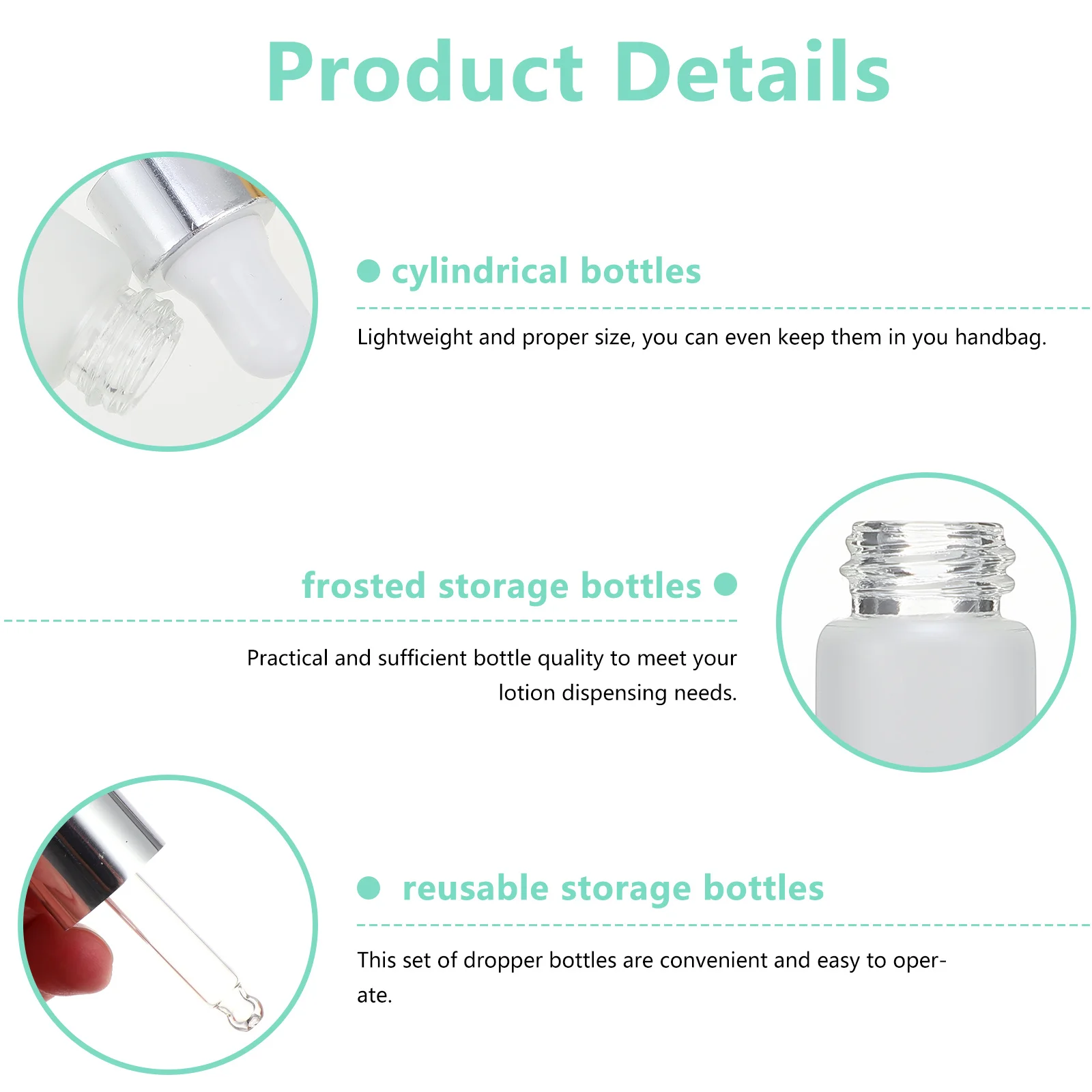 

20Pcs Dropper Bottles 5Ml Frosted Reusable Lightweight Cylindrical Liquid Dispenser for Essential Oils Perfume Lotion Travel