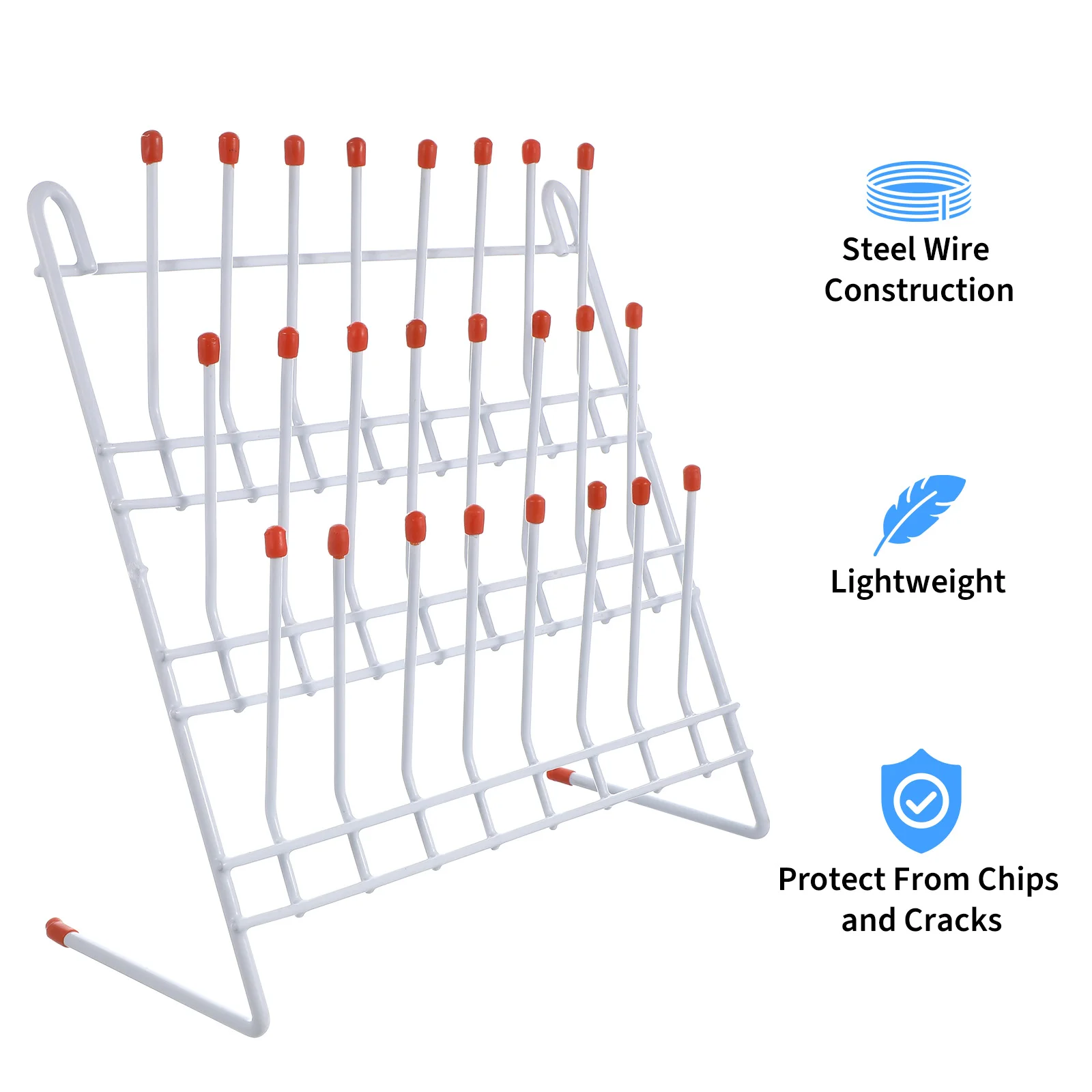 Clothes Drying Rack Drip Tube for Laboratory Tableware Draining White Test Holder Baby