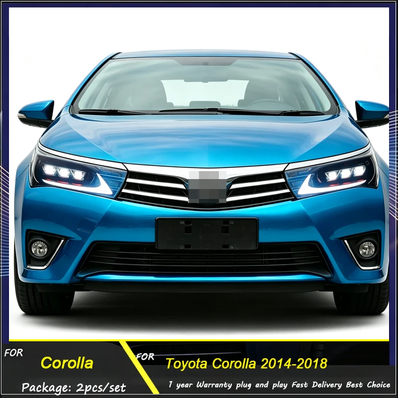 Head Lamp for Toyota Corolla LED Headlight 2014-2018 Headlights Altis DRL Turn Signal High Beam Angel Eye Projector Lens
