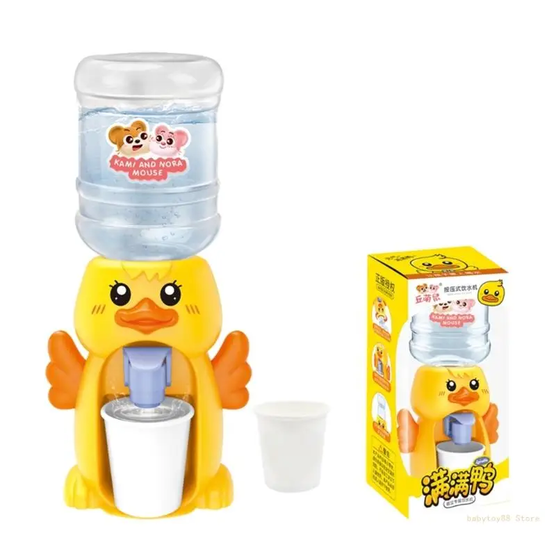 Y4UD Cartoon Dieren Vorm Mini Drink Water Dispenser Speelgoed voor Speelt Huis Simulatie Water Dispenser Servies voor Kinderen